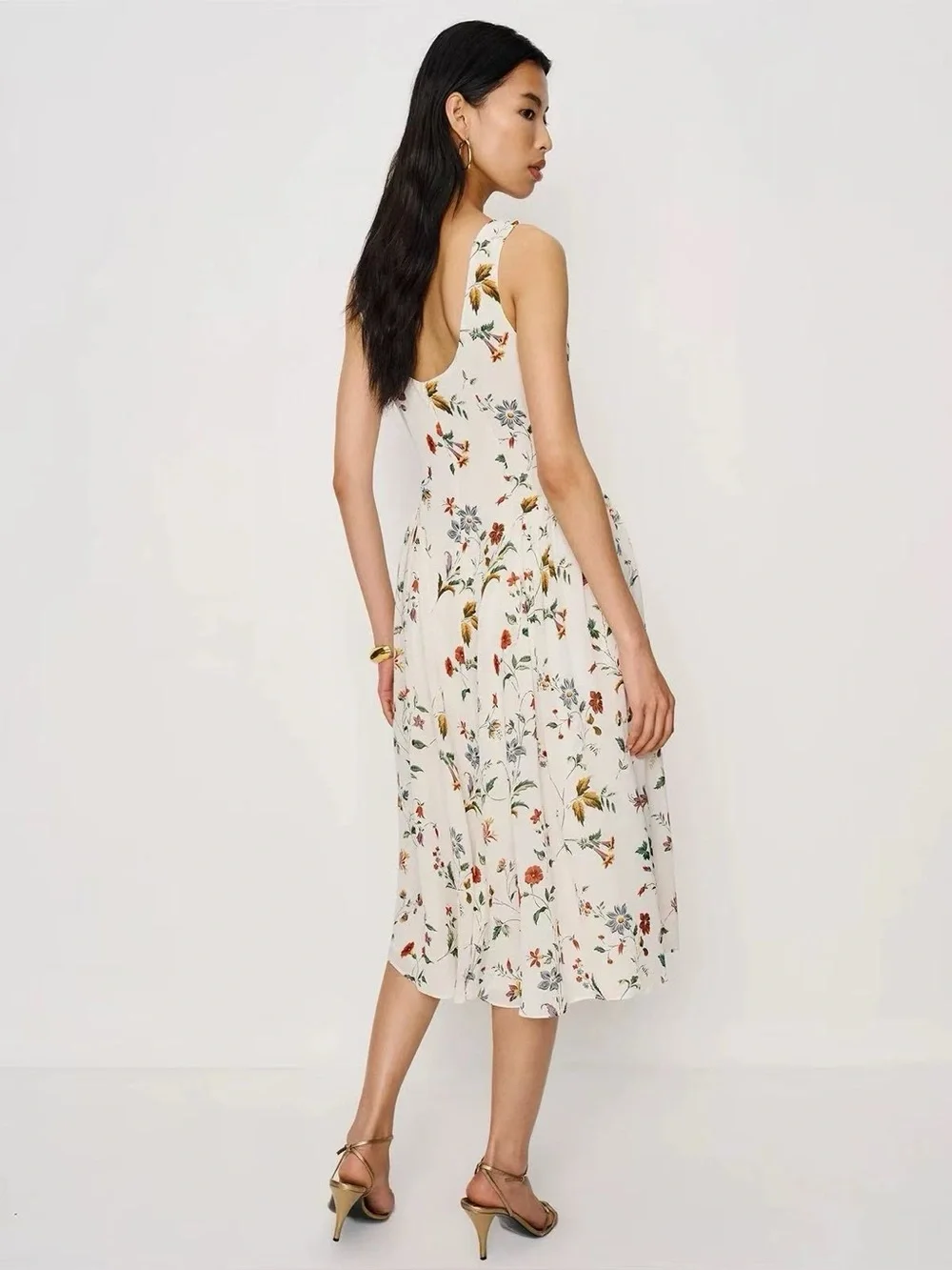 NWT Reformation Anelis Floral Midi Dress - Picture 4 of 13